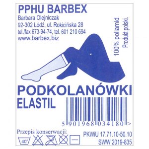 Barbex podkolan&oacute;wki elastil beżowe 1 para