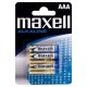 Maxell Baterie alkaliczne LR03 AAA 1.5V 4szt