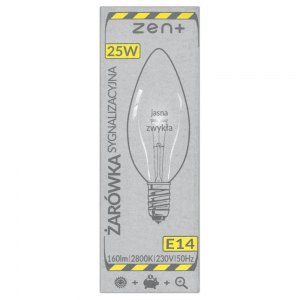 ZEN+ Żarówka sygnalizacyjna 25W E14 świeca