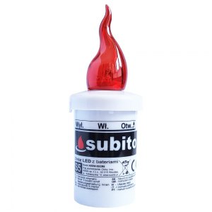 Subito wkład do zniczy LED S5 czerwony 1szt