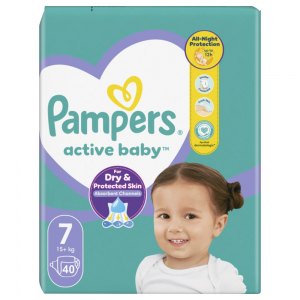 Pampers Active Baby pieluchy rozmiar 7 15+kg 40szt