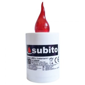 Subito wkład do zniczy LED S1 czerwony 1szt