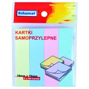 Schemat Kartki samoprzylepne 19x76mm