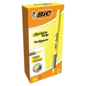 BIC zakreślacz Highlighter Grip Surligneur żółty 12 szt.