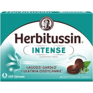 Herbitussin Intense 10 pastylek do ssania