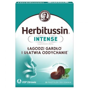 Herbitussin Intense 10 pastylek do ssania