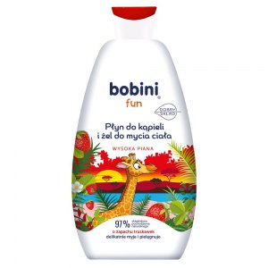 Bobini Płyn do kąpieli i żel do mycia ciała Truskawka 500ml