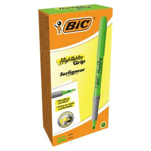BIC zakreślacz Highlighter Grip Surligneur zielony 12 szt.
