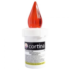 Cortina wkład do zniczy LED czerwony 1szt