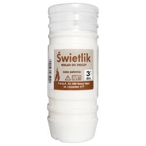 Świetlik wkład do zniczy 3 dniowy 30szt