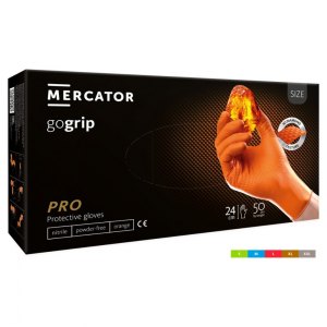 Mercator gogrip rękawice pomarańczowe rozmiar L 50szt