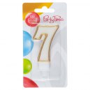 Party Time świeczka urodzinowa cyferka 7 złota