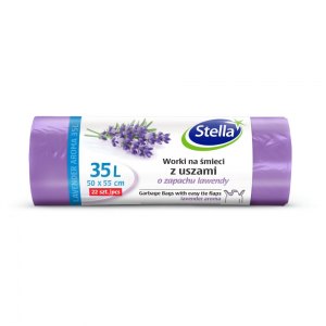 Stella worki na śmieci z uszami Lawenda 35L 22szt