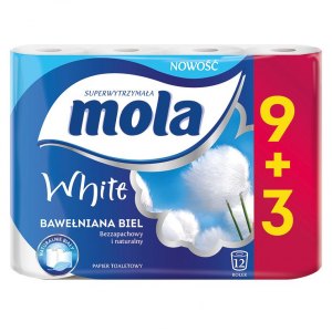 Mola Biała papier toaletowy 9+3 rolki