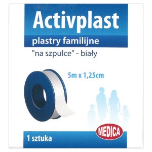 Activplast Plastry familijne na szpulce 5m x 1,25cm