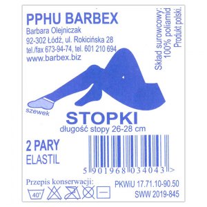 Barbex Stopki damskie brązowe ELASTIL 2 pary