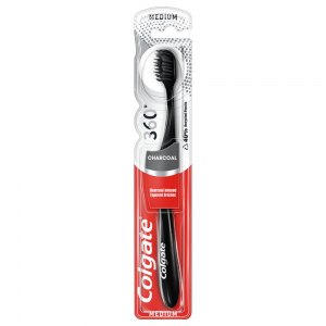 Colgate szczoteczka do zęb&oacute;w 360 Charcoal Medium