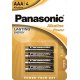 Panasonic Baterie alkaliczne LR03 AAA 1.5V 4szt