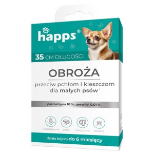 Happs obroża przeciw pchłom i kleszczom dla małych psów 35cm